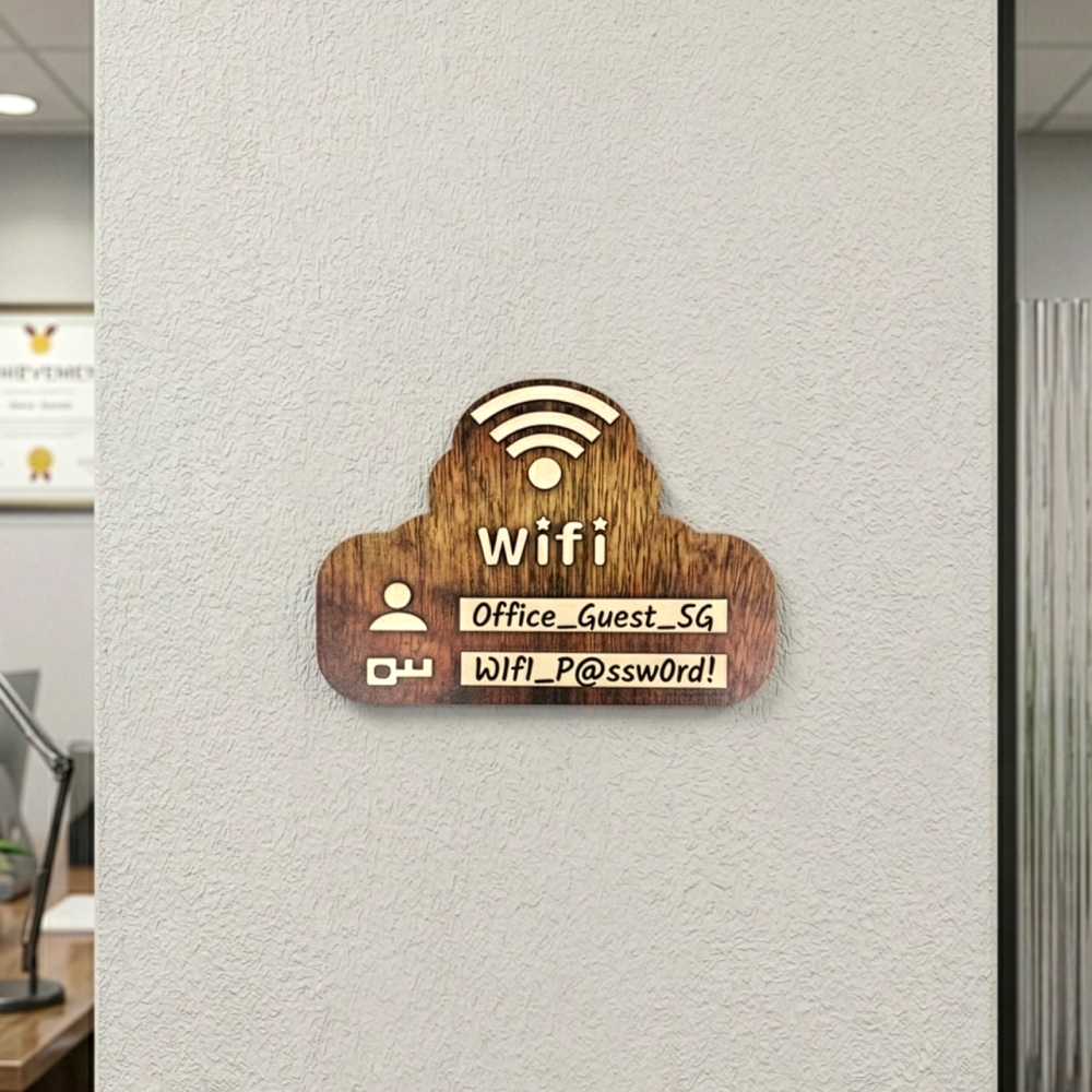 나무팻말 WiFi 비밀번호 보드