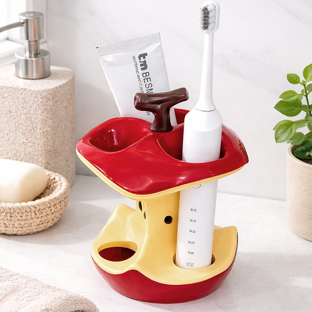 사과모양 칫솔꽂이