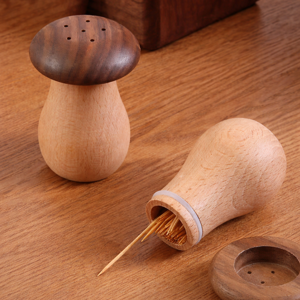 버섯 모양 이쑤시개 통