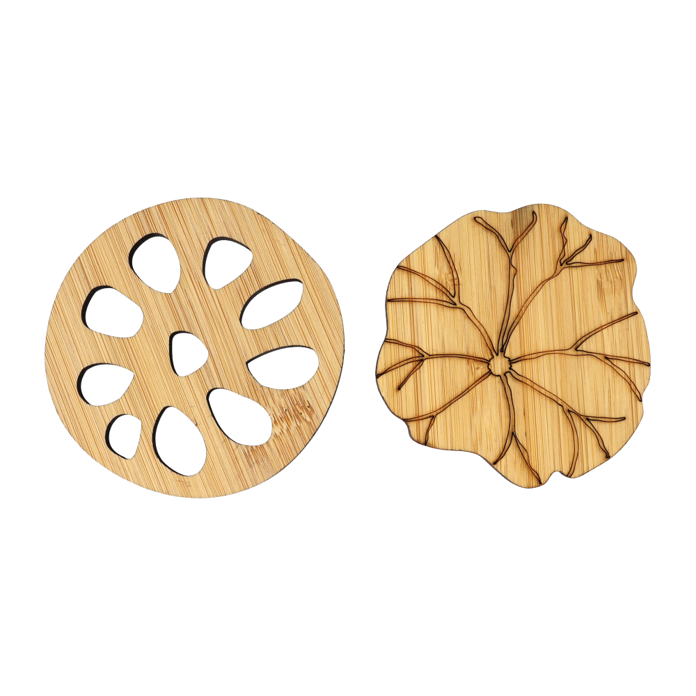 연잎연근 모양 코스터