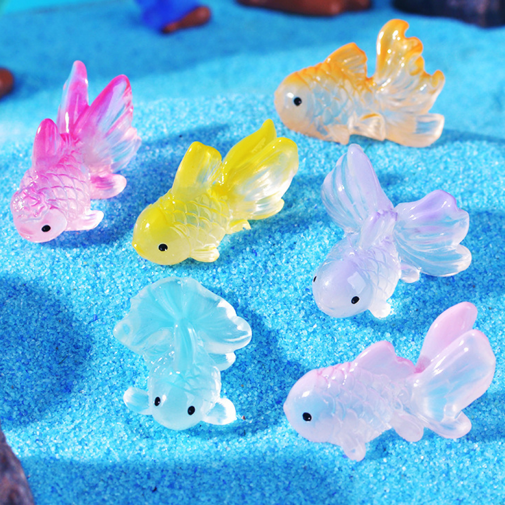 투명 컬러 금붕어 피규어 10p