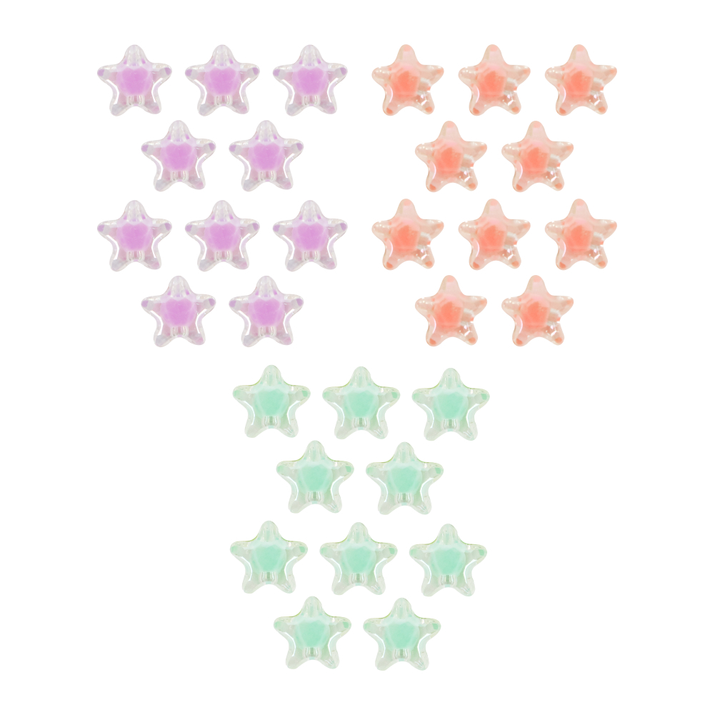 공예용 오로라 별 비즈 10p