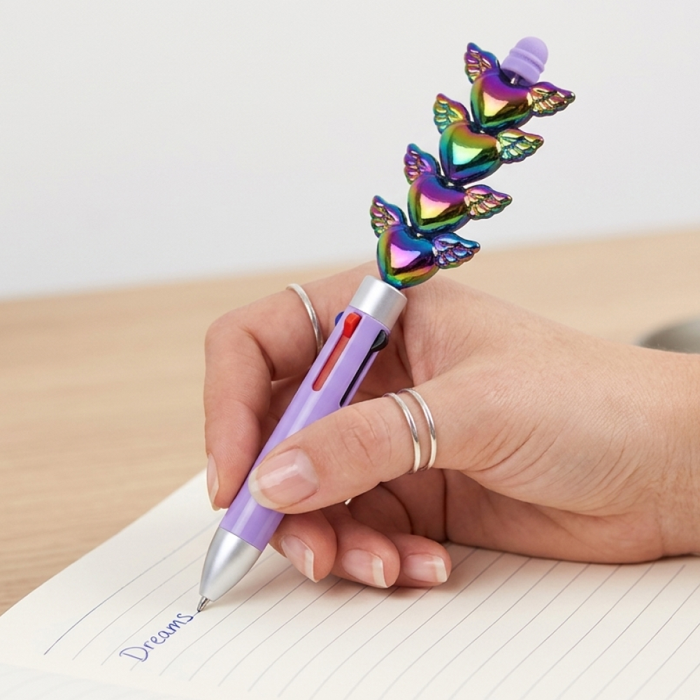 공예용 엔젤하트날개 비즈 10p