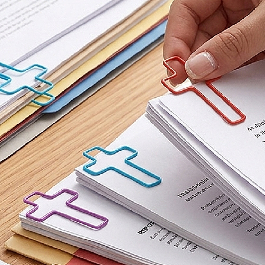 문서정리용 십자가 클립 50p