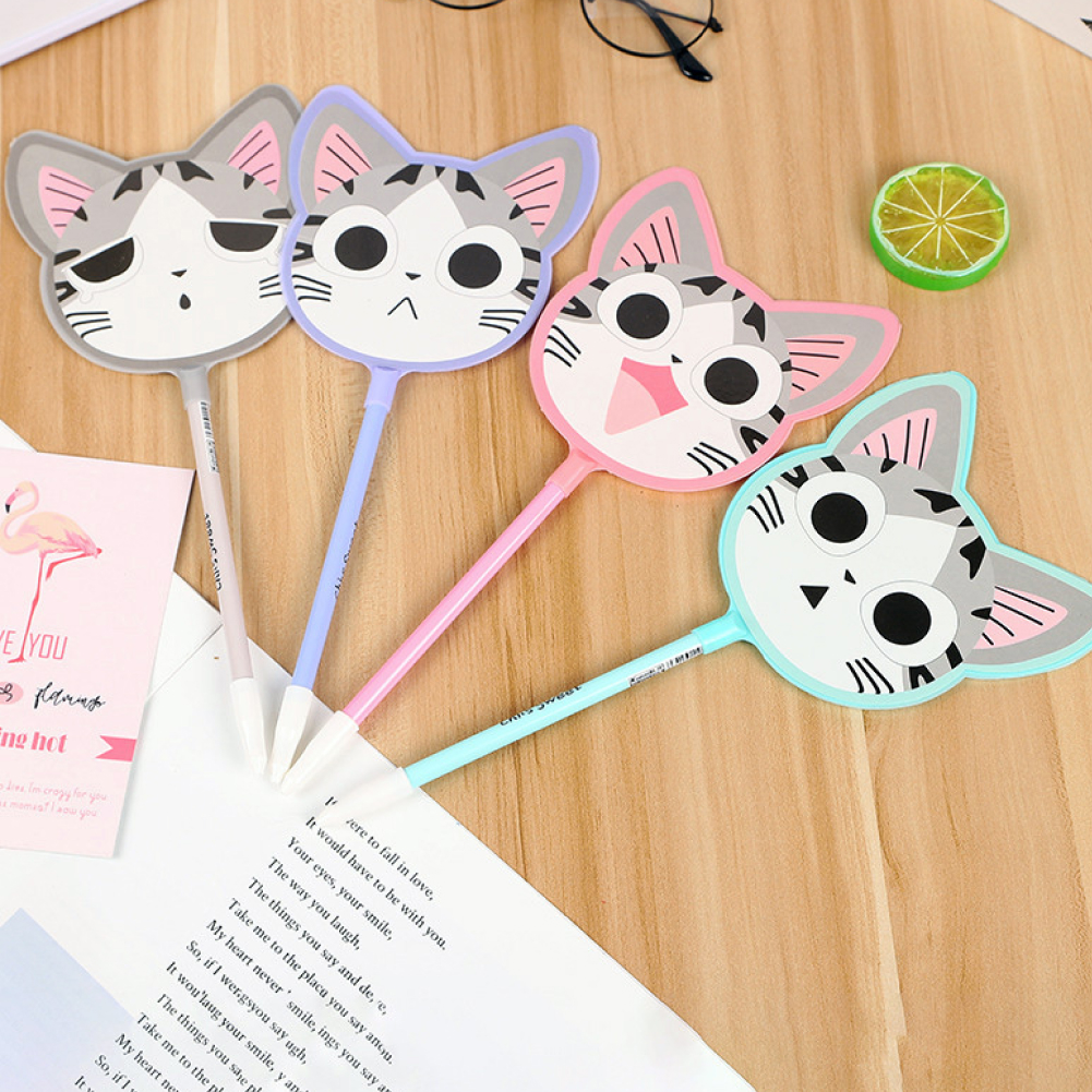 고양이 부채 볼펜