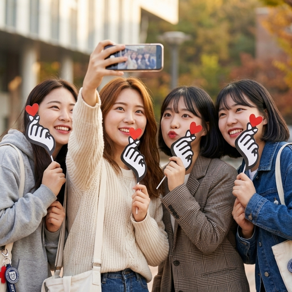 인테리어소품 손하트 스틱 10p