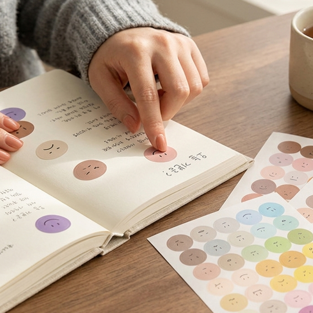 얼굴표정 스티커 10p