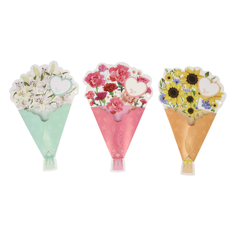 꽃다발형 감사카드 10p