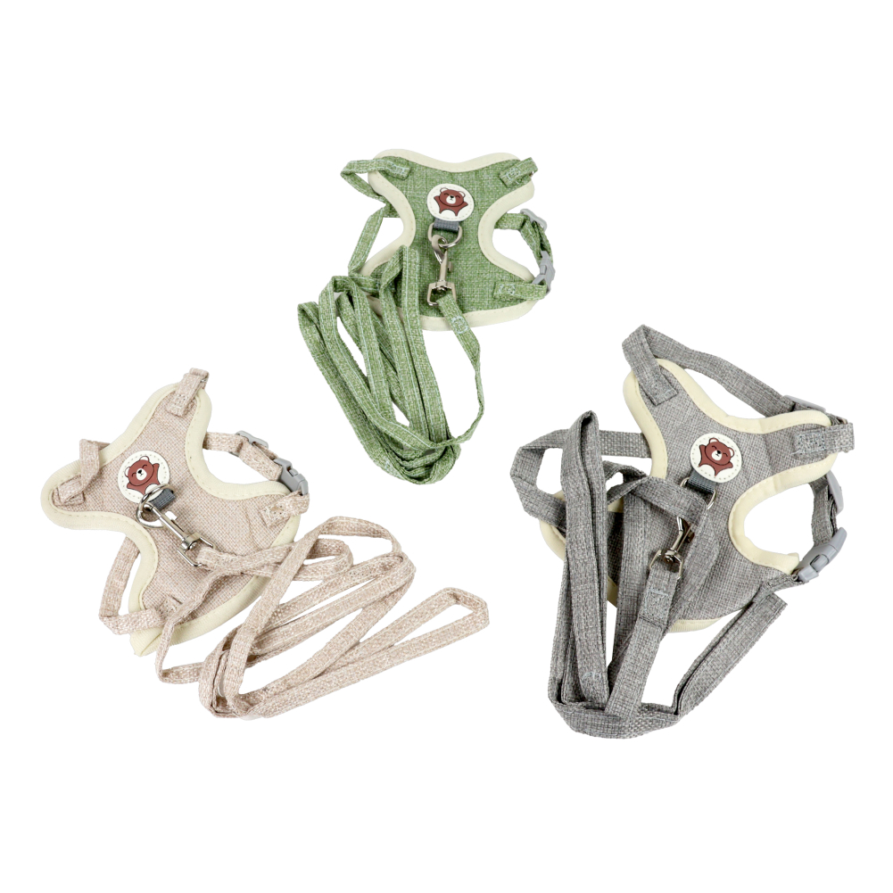 애완견 조끼하네스 리드줄세트