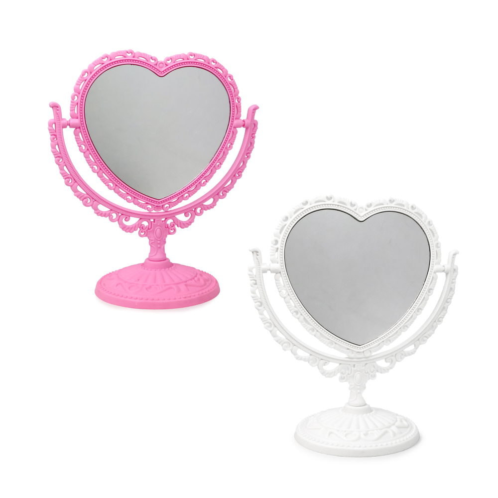 하트 탁상 스탠드 거울