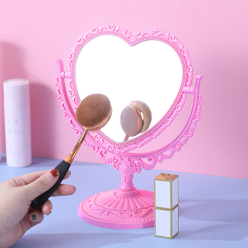 하트 탁상 스탠드 거울
