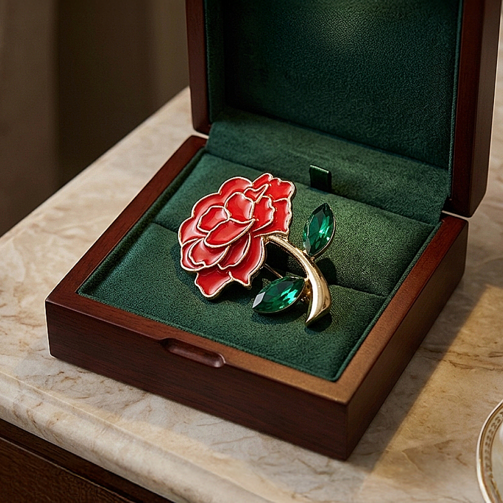 철제 카네이션 브로치 1p