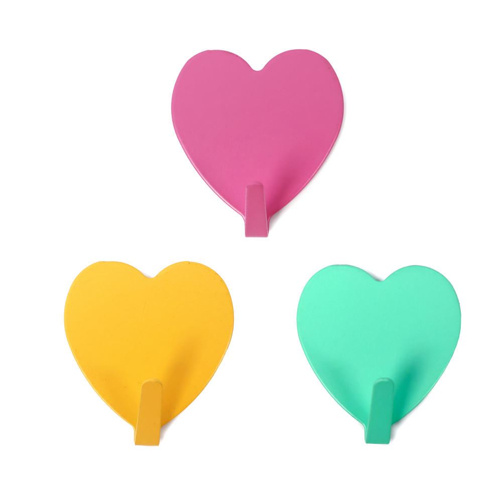 소품걸이 키링정리 컬러하트 고리