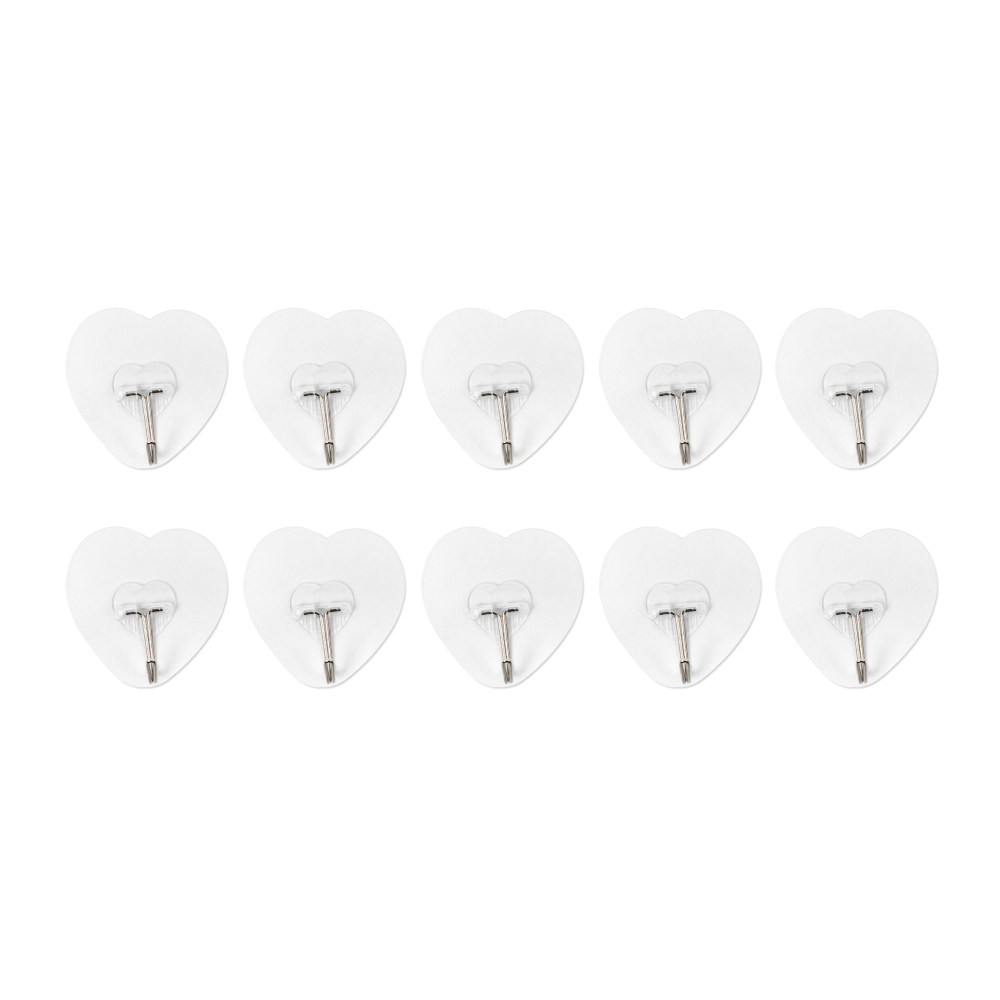 다용도걸이 투명 하트고리 10p