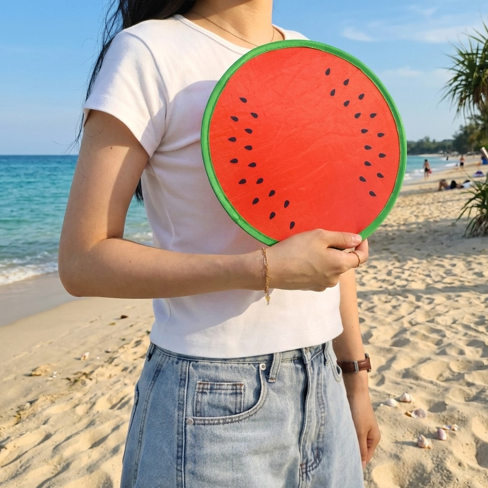 휴대용 접이식 수박모양 부채