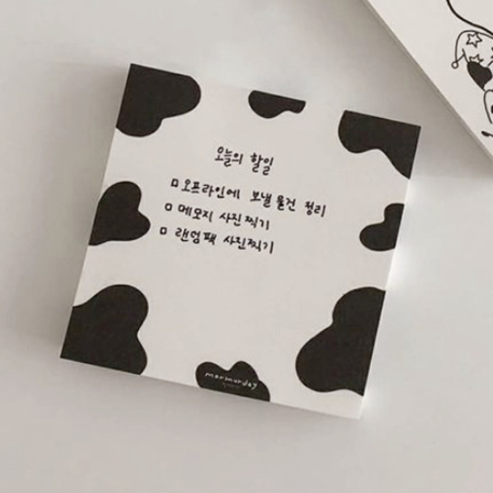 젖소무늬 메모지