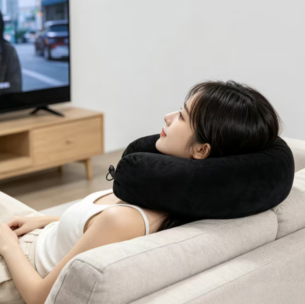 수납형 여행용 목베개