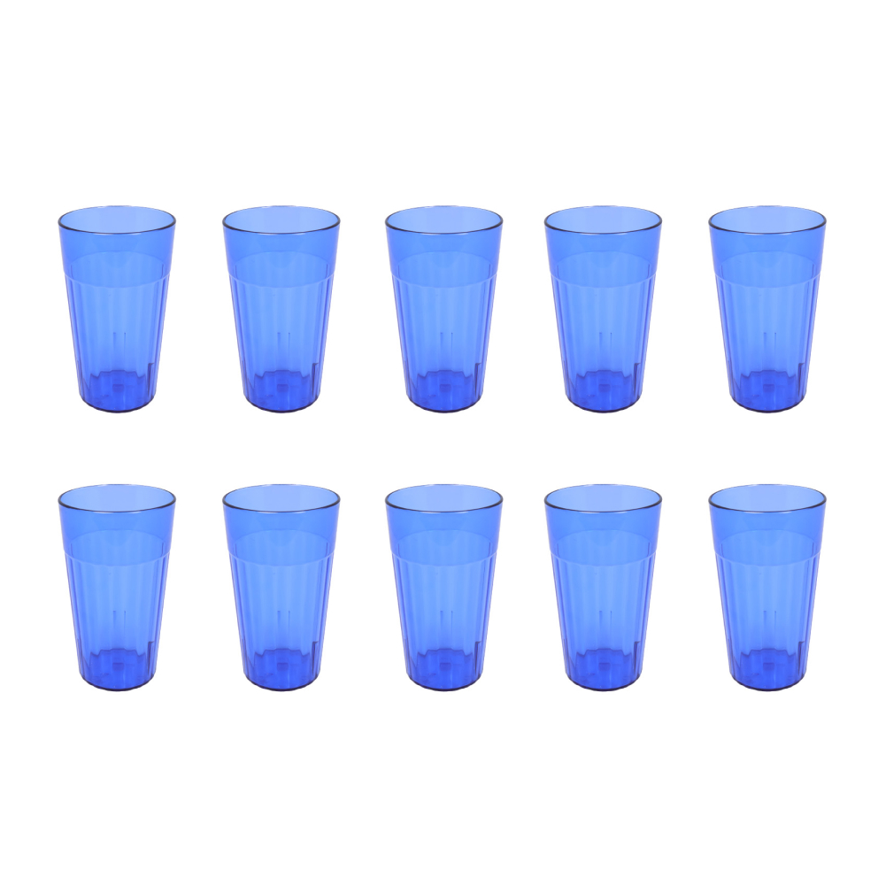 플라스틱 청색 음료컵 340ml 10개세트