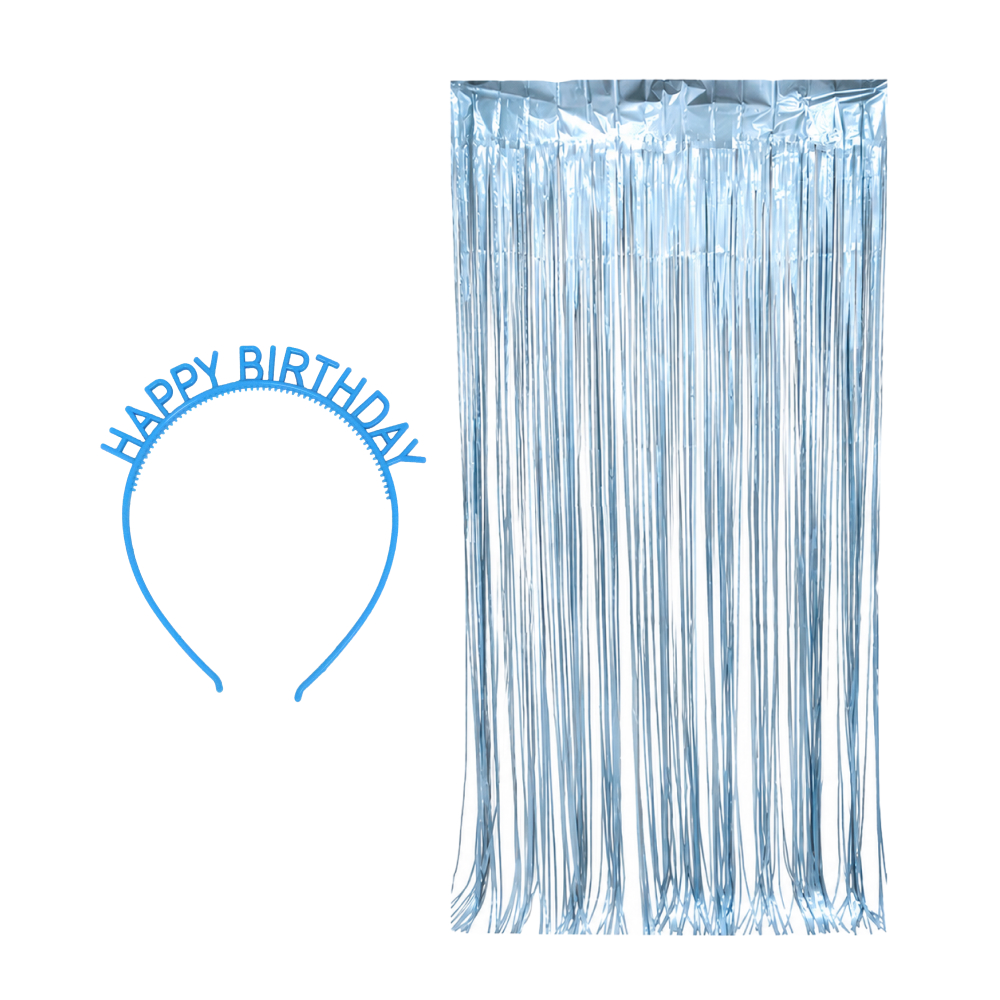 생일파티 머리띠 커튼 세트