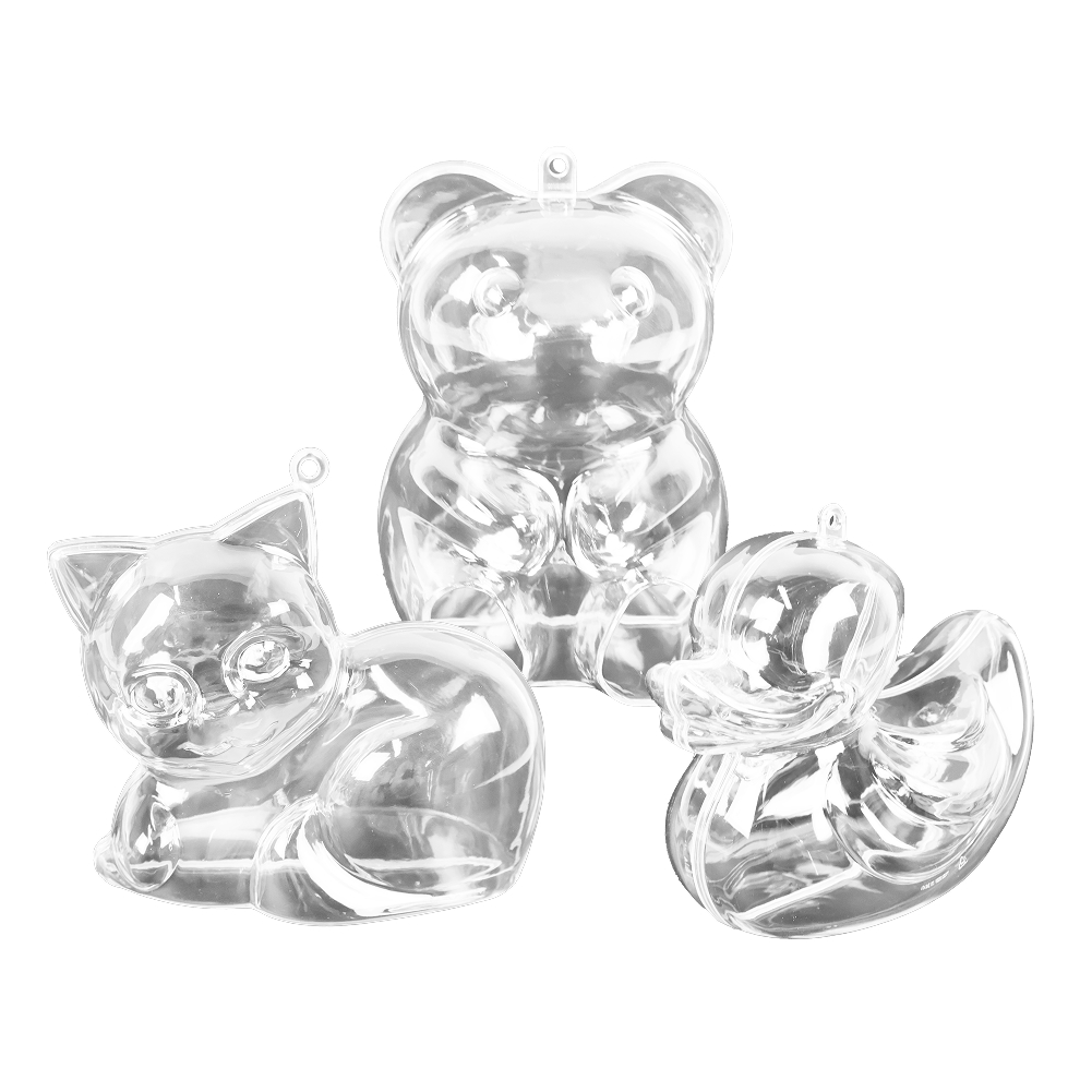동물모양 아크릴 케이스 3종(고양이 오리 곰)