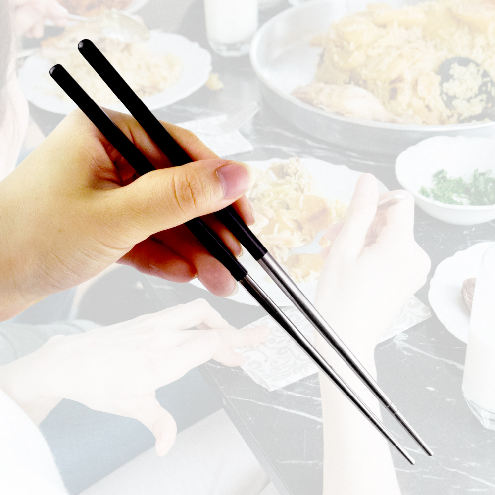 컬러 진공 젓가락 (블랙)